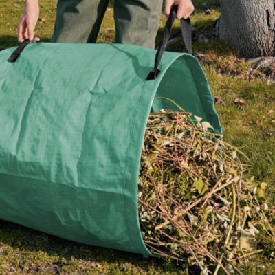 Garden Waste Bags 270L Refuse Grass Basket Leaves Sack Rubbish Bag - 1