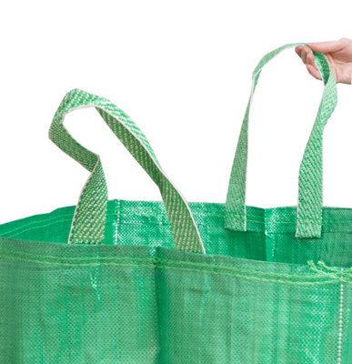Garden Waste Recycling Bag - 90L - Manufactured from heavy duty industrial fabric - With Carry Handles - Pack of 5 - 3