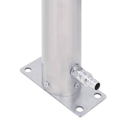 Garden Water Column 40 cm Stainless Steel Round