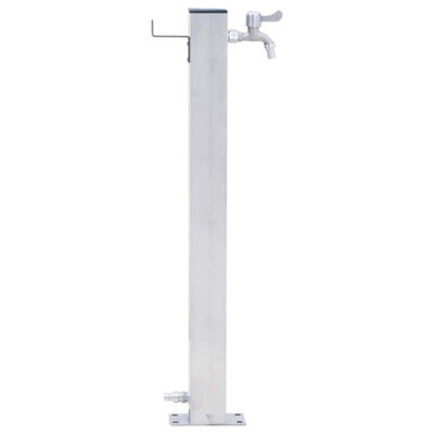 Garden Water Column 40 cm Stainless Steel Square