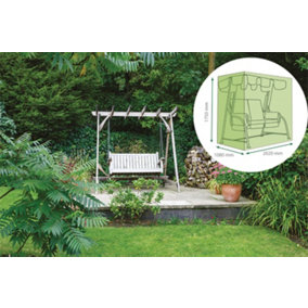 Garden Water Resistant Outdoor 2 Seater Swing Bench Seat Chair Cover in GREEN