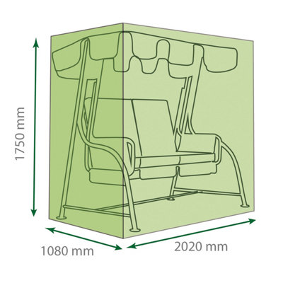 Garden Water Resistant Outdoor 2 Seater Swing Bench Seat Chair