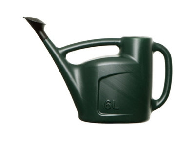 Garden Watering Can Green 6L Lightweight Durable Watering Can & Sprinkler Rose