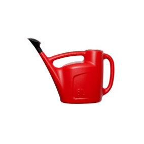 Garden Watering Can Red 6L Lightweight Durable Watering Can & Sprinkler Rose