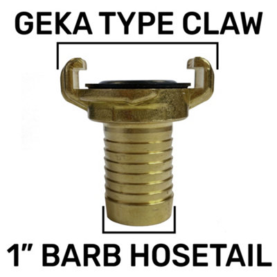 Garden watering solid brass geka style hosepipe claw fittings ...