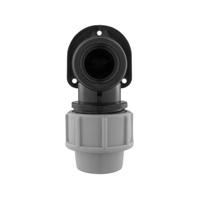 Garden Watering tap/Stopcock 25mm Water Pipe MDPE Back/Wall Plate+ 