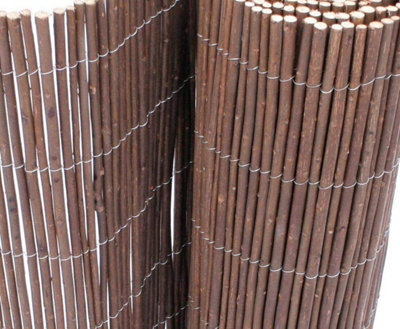 Garden Willow Cane Screening Screen Roll 1.2m x 4m Long Panel Outdoor Fence - 4