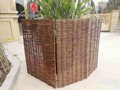 Garden Willow Wheelie Bin Screen Storage Rubbish Dust Cover Triple