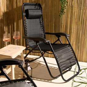 Garden Zero Gravity Patio Sun Lounger Folding Chair