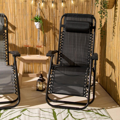 Garden Zero Gravity Patio Sun Lounger Folding Chair - 3