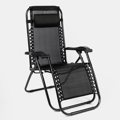 Garden Zero Gravity Patio Sun Lounger Folding Chair - 4