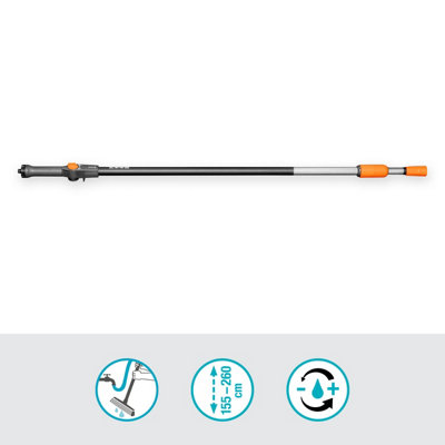 Gardena Cleansystem Handle M-XL Telescopic 155 - 260cm Long Reach