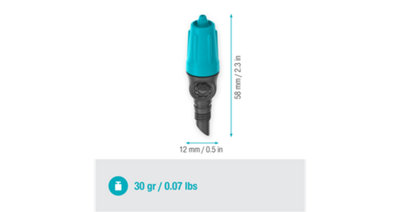 Gardena Tête Goutte-à-Goutte Réglable Inline 0-15 L/h - Micro-Drip-System Pour Arrosage Précis Pots Et Massifs