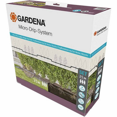 GARDENA Micro-Drip Irrigation Hedge and Bush Set - 25m | DIY at B&Q