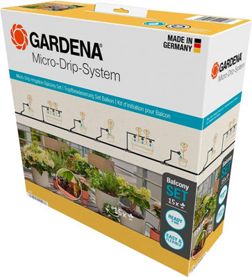 GARDENA Micro-Drip Irrigation Starter Set Balcony - for up to 15 plants