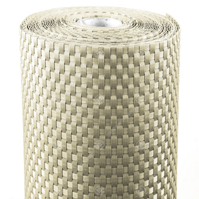 GardenersDream Beige 1M x 1M Rattan Privacy Screening Fence Border ...