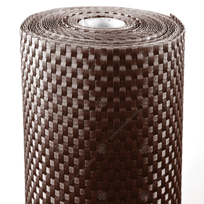 GardenersDream Dark Brown 1M x 1M Rattan Privacy Screening Fence Border ...