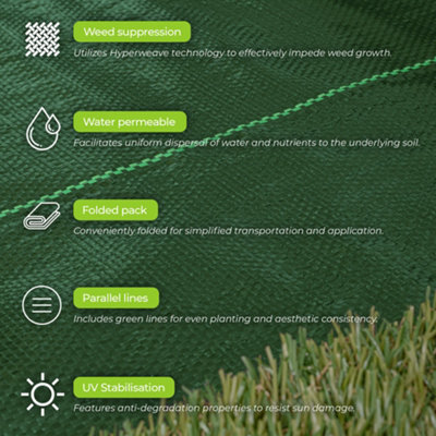GardenersDream Extra Strong 125gsm Weed Garden Ground Suppressant Membrane (2m x 40m) - 3