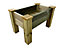 GardenGlow wooden planter, 2-tier grooved surface (L-100cm x D-60cm x H-50cm)