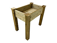 GardenGlow wooden planter, 2-tier smooth surface (L-100cm x D-60cm x H-100cm)