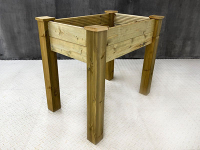 GardenGlow wooden planter, 2-tier smooth surface (L-150cm x D-60cm x H-100cm)