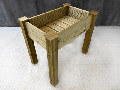 GardenGlow wooden planter, 2-tier smooth surface (L-50cm x D-60cm x H-100cm)