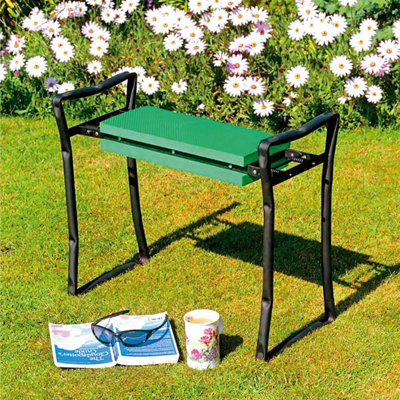 MAXPACE 2-in-1 Garden Kneeling Pad & Foldable Stool - Extra Thick Waterproof Foam Kneeler And Seat