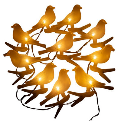 GardenKraft 10 Bird Shaped Outdoor String Lights