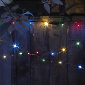 GardenKraft 10329 200 Multicoloured Micro LED Outdoor String Lights