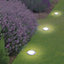 GardenKraft 10469 Pack Of 8 Stainless Steel Solar Ground Lights