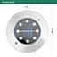 GardenKraft 10469 Pack Of 8 Stainless Steel Solar Ground Lights