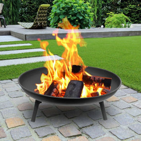 UDPATIO Fire Pit for Outside 30 Inch Outdoor Wood Burning Firepit Large Steel Firepit Bowl with Removable Cooking Swivel BBQ Grill for Backyard Bonfire Patio 