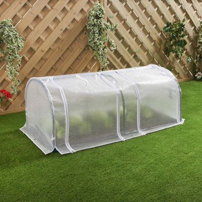 GardenKraft 10769 2 Section Polytunnel Greenhouse - 6