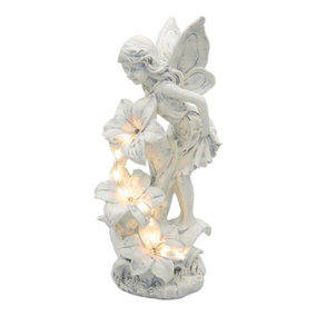 GardenKraft 10969 Solar Powered Light-Up Fairy Ornament