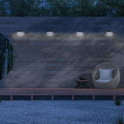 GardenKraft 11269 Pack Of 8 Solar Powered Decorative Garden Fence Lights