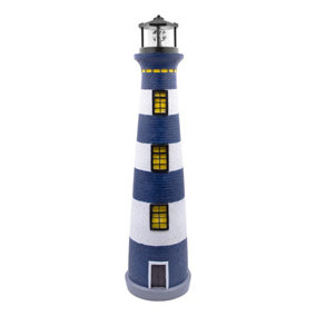 GardenKraft 13630 75cm Lighthouse With Solar Powered Rotating Light