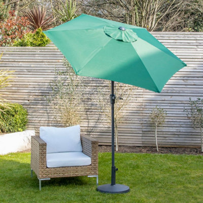 GardenKraft 14009 2m Green Outdoor Garden Parasol | DIY at B&Q