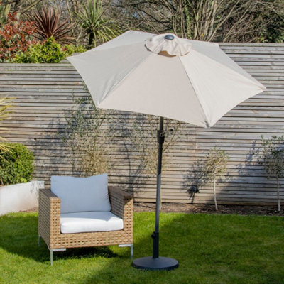 GardenKraft 14029 2m Beige Outdoor Garden Parasol