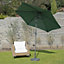 GardenKraft 14049 2.5m Green Outdoor Garden Parasol