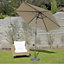 GardenKraft 14069 2.5m Beige Outdoor Garden Parasol