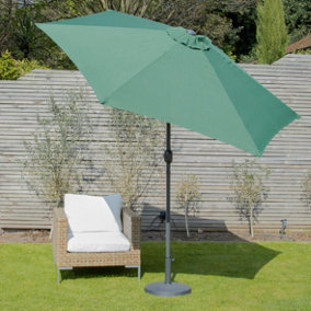 GardenKraft 14610 2.7m Green Outdoor Garden Parasol