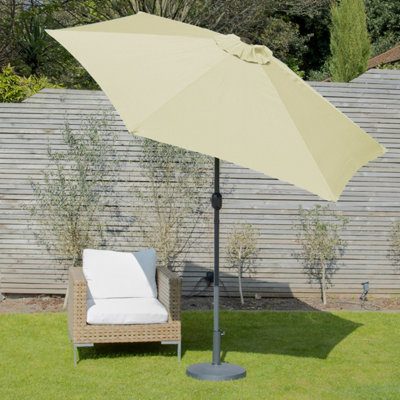 GardenKraft 14639 2.7m Cream Outdoor Garden Parasol DIY at B&Q
