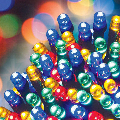 GardenKraft 15420 100 Multi-Coloured Solar Powered Outdoor LED String Lights