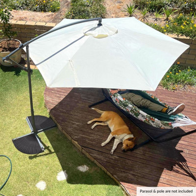 GardenKraft 16910 Pack of 2 Cement-Filled 14kg Parasol Base Weights - 6