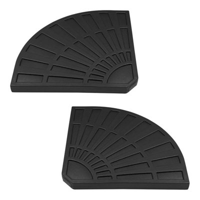 GardenKraft 16910 Pack of 2 Cement-Filled 14kg Parasol Base Weights - 8