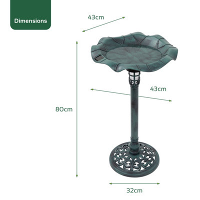 GardenKraft 17430 Bird Bath with Solar Powered Light - 4