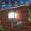 GardenKraft 18020 Solar Powered Stainless Steel Wall Light 