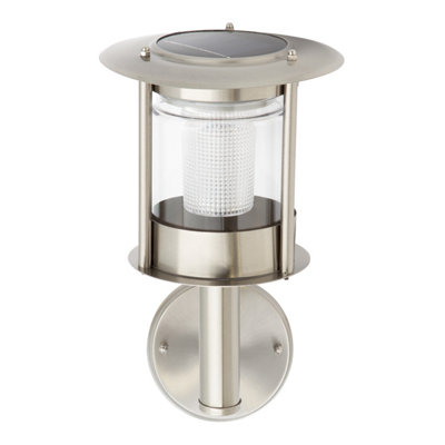 GardenKraft 18020 Solar Powered Stainless Steel Wall Light - 9