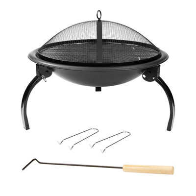 GardenKraft 19589 22" BBQ Grill and Firepit