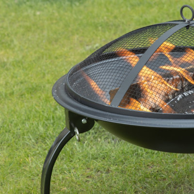 GardenKraft 19589 22" BBQ Grill and Firepit - 3